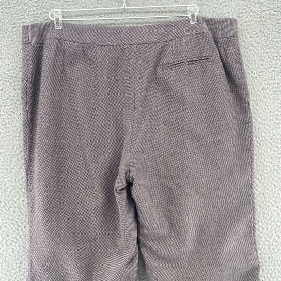 Lafayette 148 New York 18 Plus Brown Wool Lined Wide Leg Pockets Office Career - Picture 4 of 12